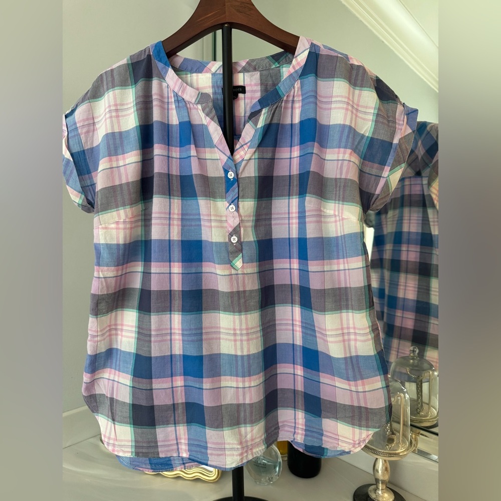 Talbots Multicolor Plaid Blouse US-Medium
